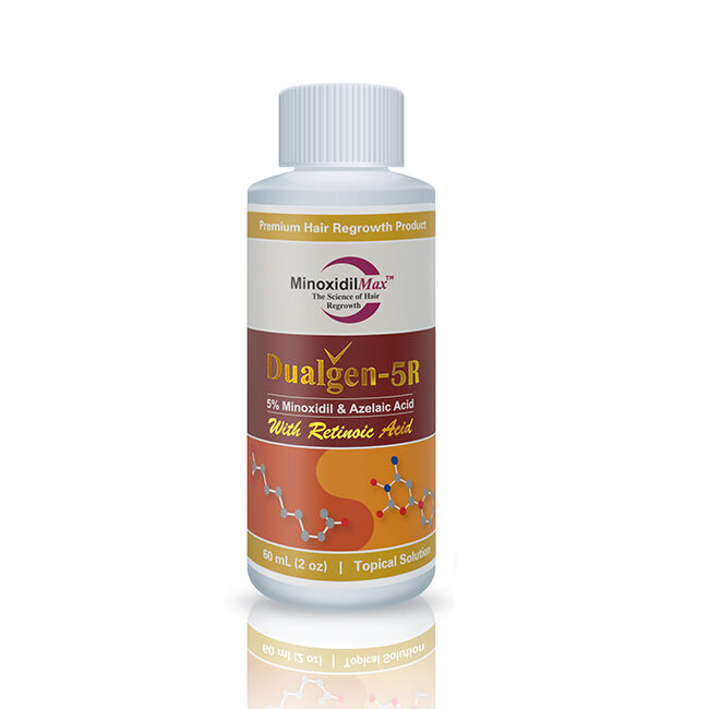 Dualgen-5R minoxidil 5% with azelaic acid 5% (1 bottle with dropper)