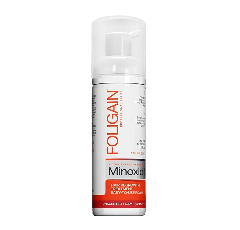 FOLIGAIN Minoxidil 5% juuste kasvu vaht meestele – ühe kuu varu (1 pudel)