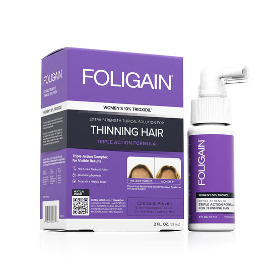 FOLIGAIN полная формула тройного действия для истончённых волос у женщин с 10% триоксидилом (59 мл)