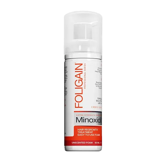 FOLIGAIN Minoxidil 5% juuste kasvu vaht meestele – ühe kuu varu (1 pudel)