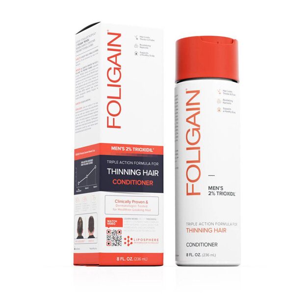 FOLIGAIN Triple Action Conditioner For Thinning Hair For Men with 2% Trioxidil (236 mL)