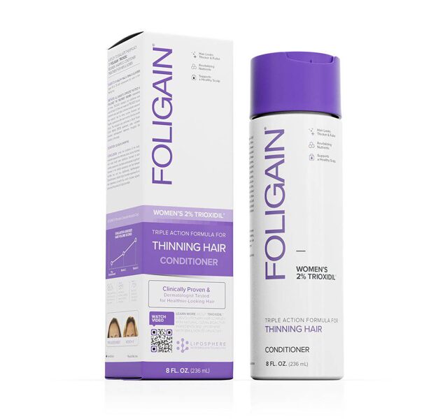 FOLIGAIN Triple Action Conditioner For Thinning Hair For Women with 2% Trioxidil (236 ml)