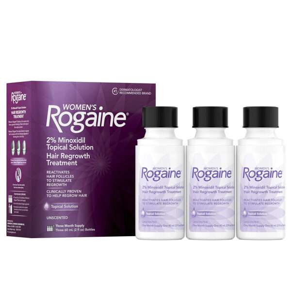 Rogaine Миноксидил 2% для женщин (Комплект 3 флакона + оригинальная пипетка)