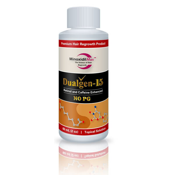 Dualgen-15 minoksidils 15% ar azelaīnskābi 5% (bez propilēnglikola / 1 flakons ar pipeti)