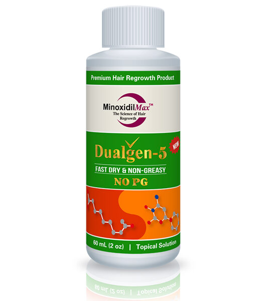 Dualgen-5 Fast Dry & Non-Greasy minoksidils 5% (bez propilēnglikola / 1 flakons ar pipeti) 