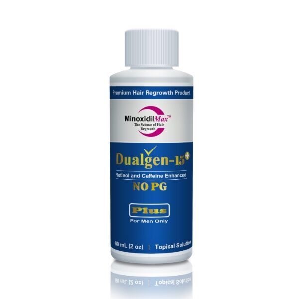 Dualgen-15 Plus minoksidils 15% ar azelaīnskābi 5% + finasteride 0.1% (bez propilēnglikola / 1 flakons ar pipeti)