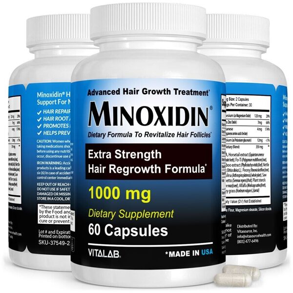 MINOXIDIN vitamīnu komplekss matu augšanai (60 kapsulas)