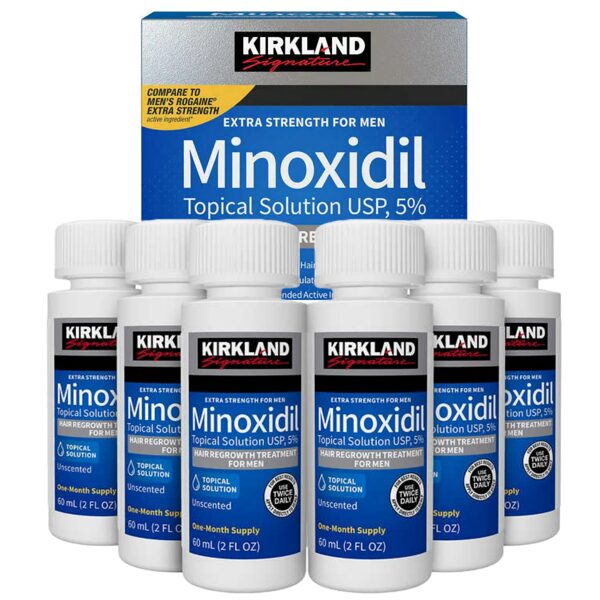 Kirkland Minoxidil 5% (Set of 6 bottles + original dropper)
